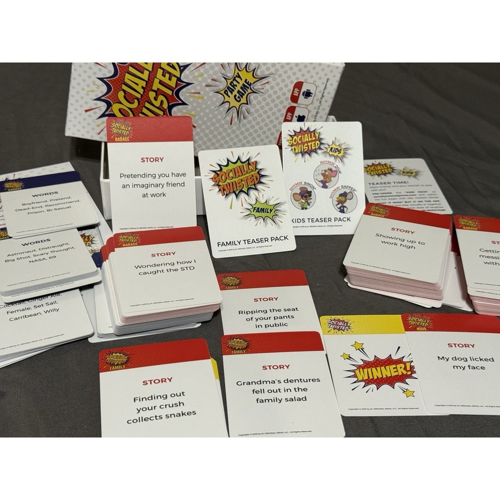 5 Pack Socially Twisted Adult Party Game New Sealed Funny Card Game